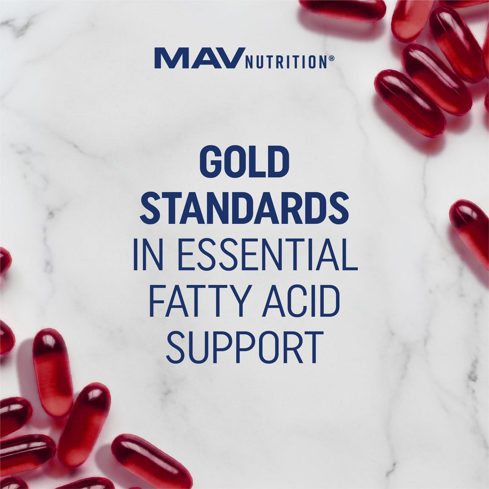MAV Nutrition Omega3 CoQ10 GMP-certified facility badge