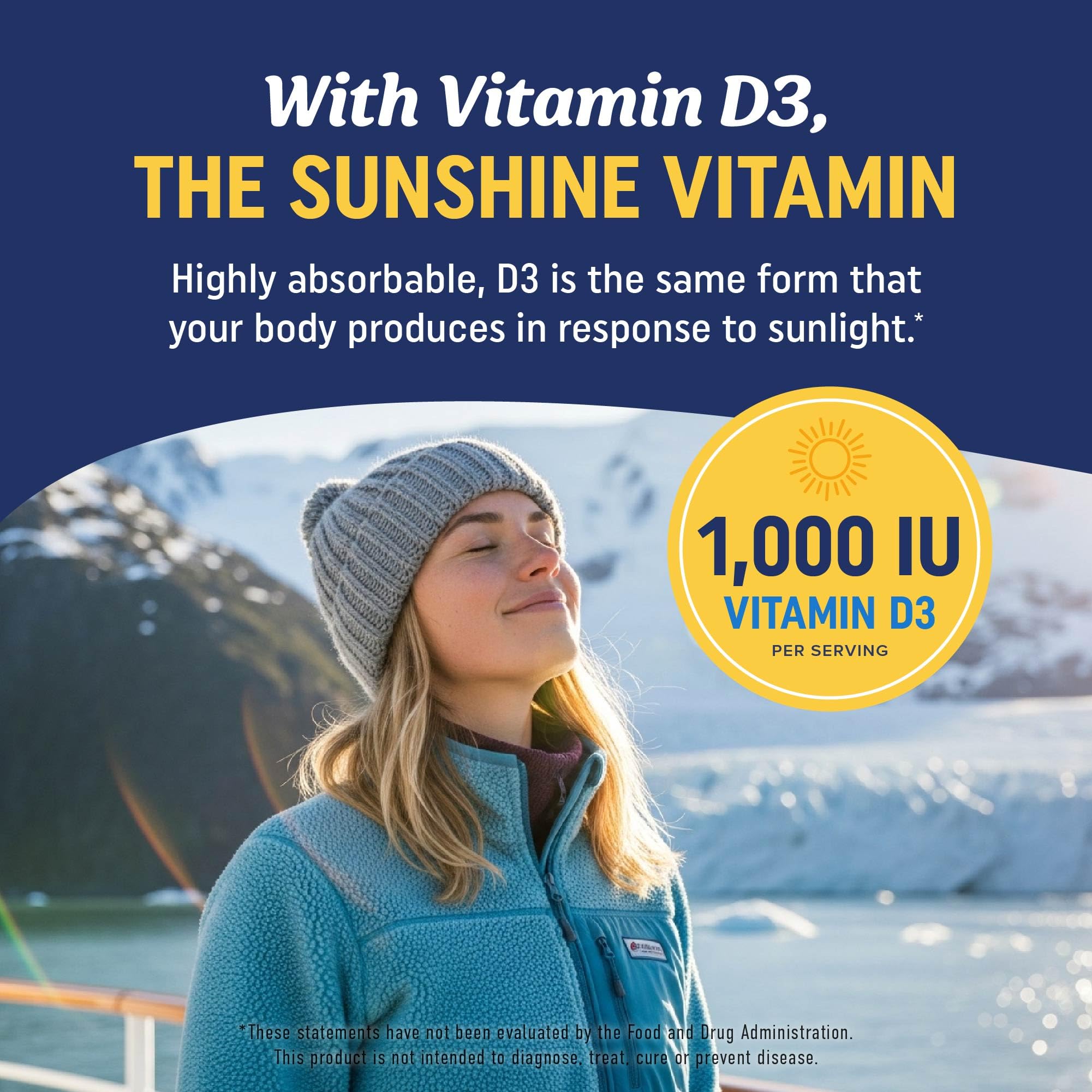 MAV Nutrition Omega-3 D3 ingredient panel detailing sustainably sourced fish oil.