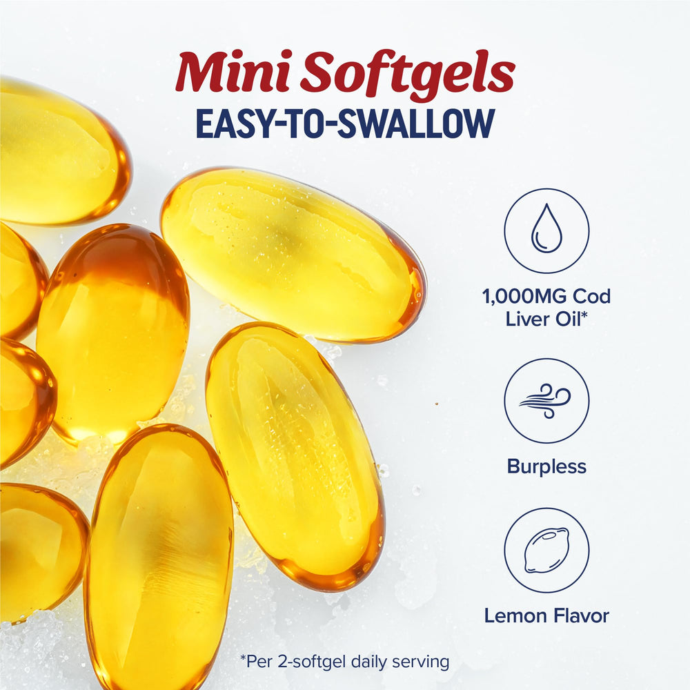 Third-party testing seal visible on MAV Nutrition cod liver oil bottle