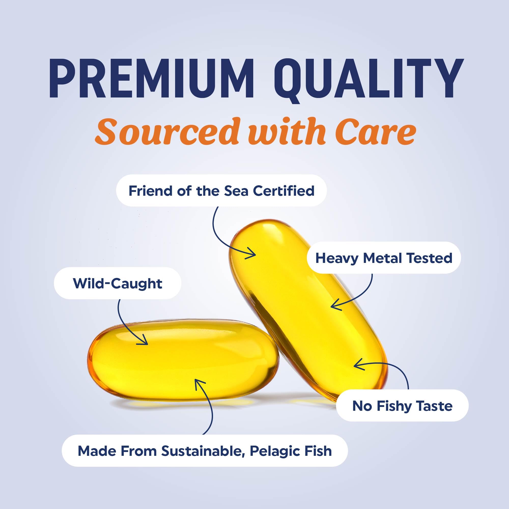 MAV Nutrition Wild-Caught Omega-3 bottle confirms sustainability and potency.