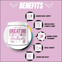 Maverick Nutrition Creatine for Women in gym setting highlights enhanced power