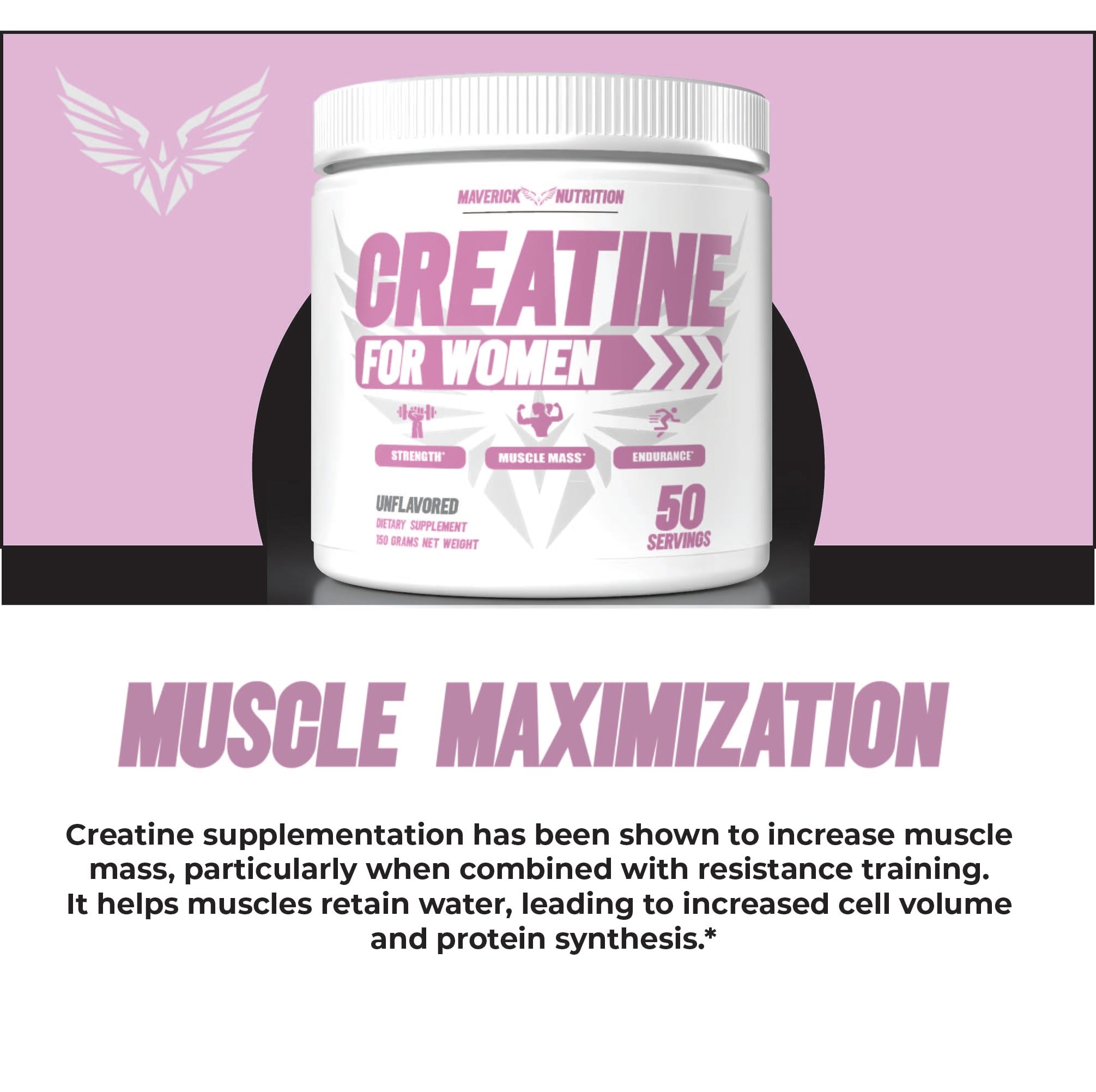 Maverick Nutrition Creatine for Women dissolving in water shows quick uptake