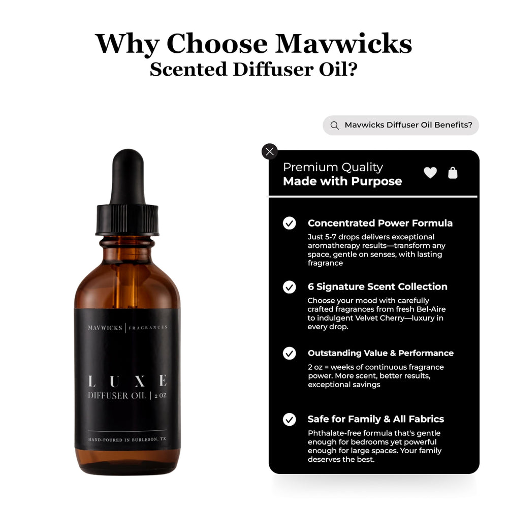 Mavwicks Luxe diffusers setup enhances home ambiance with lasting fragrance