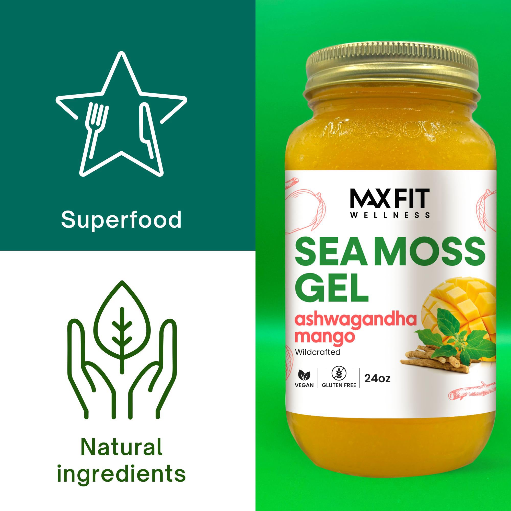 MAX FIT Sea Moss Gel 25 flavors offers variety and customization in packaging.