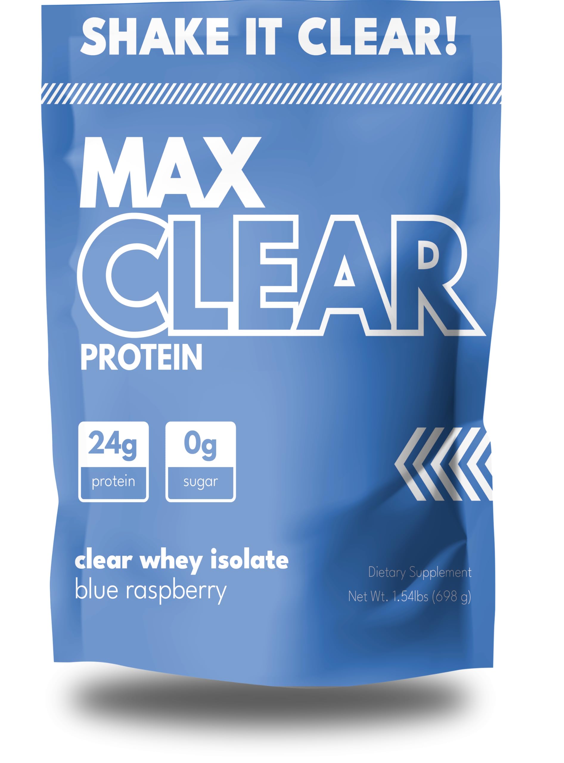Max Muscle Max Clear Protein blue raspberry bottle offers a refreshing post-workout option.