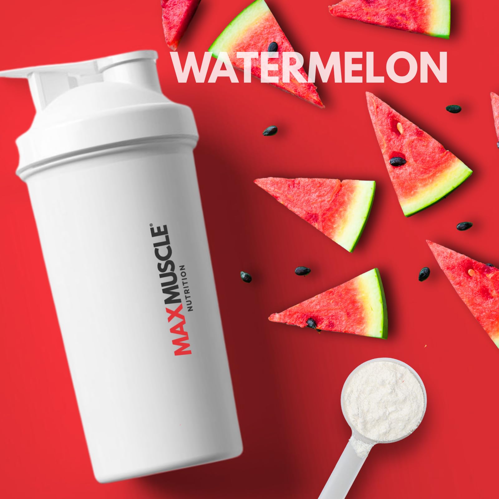 Max Muscle Pro BCAA Watermelon scoop for precise pre-session fueling.