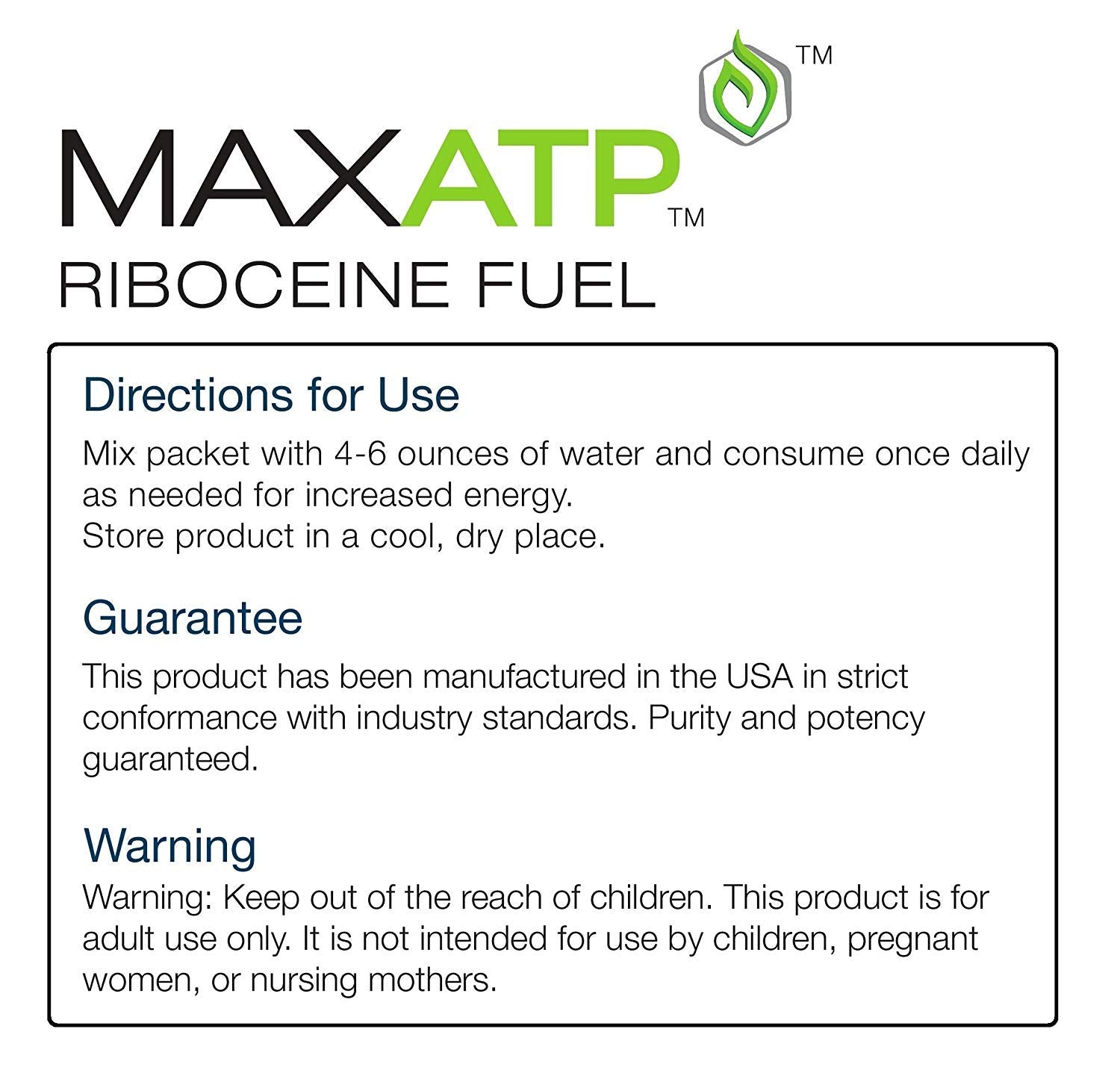 MaxATP 30 packets displayed for on-the-go energy and recovery