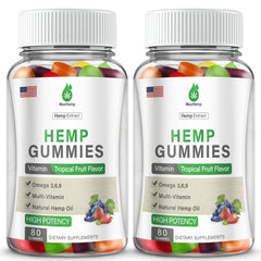 MaxHemp 2-pack hemp gummies pack shot for daily relaxation support