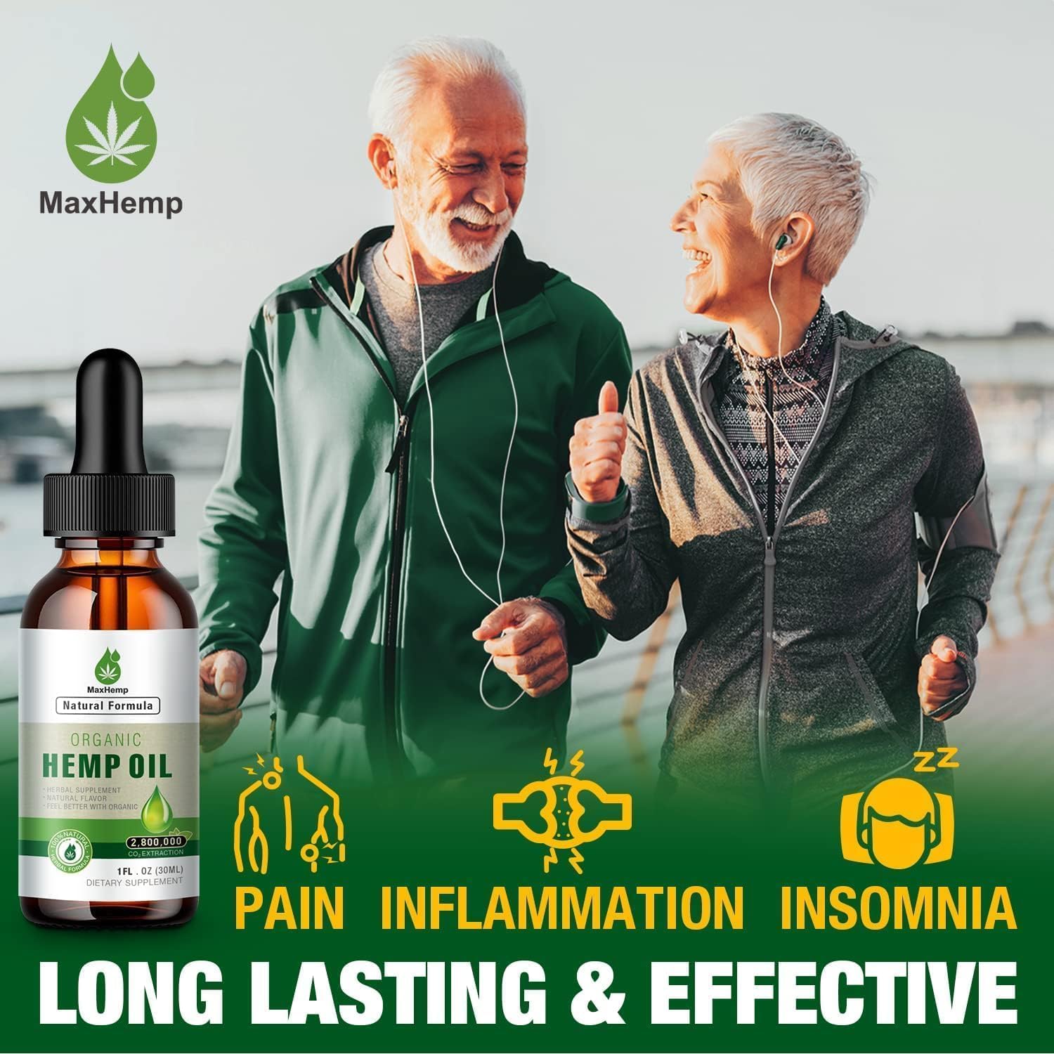 MaxHemp premium dropper enables precise measurement for consistent use.