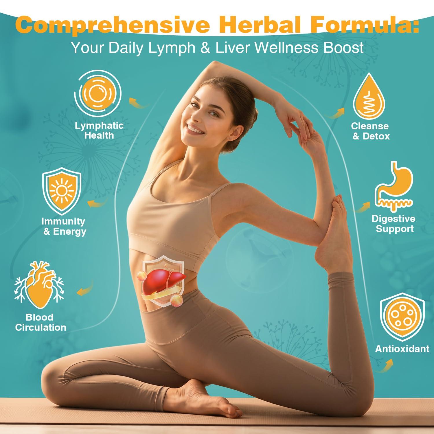 Milk thistle and red clover components highlighted for liver detox