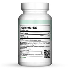 Maxi Health B-6 tablets label highlights kosher, vegetarian, and preservative-free features.