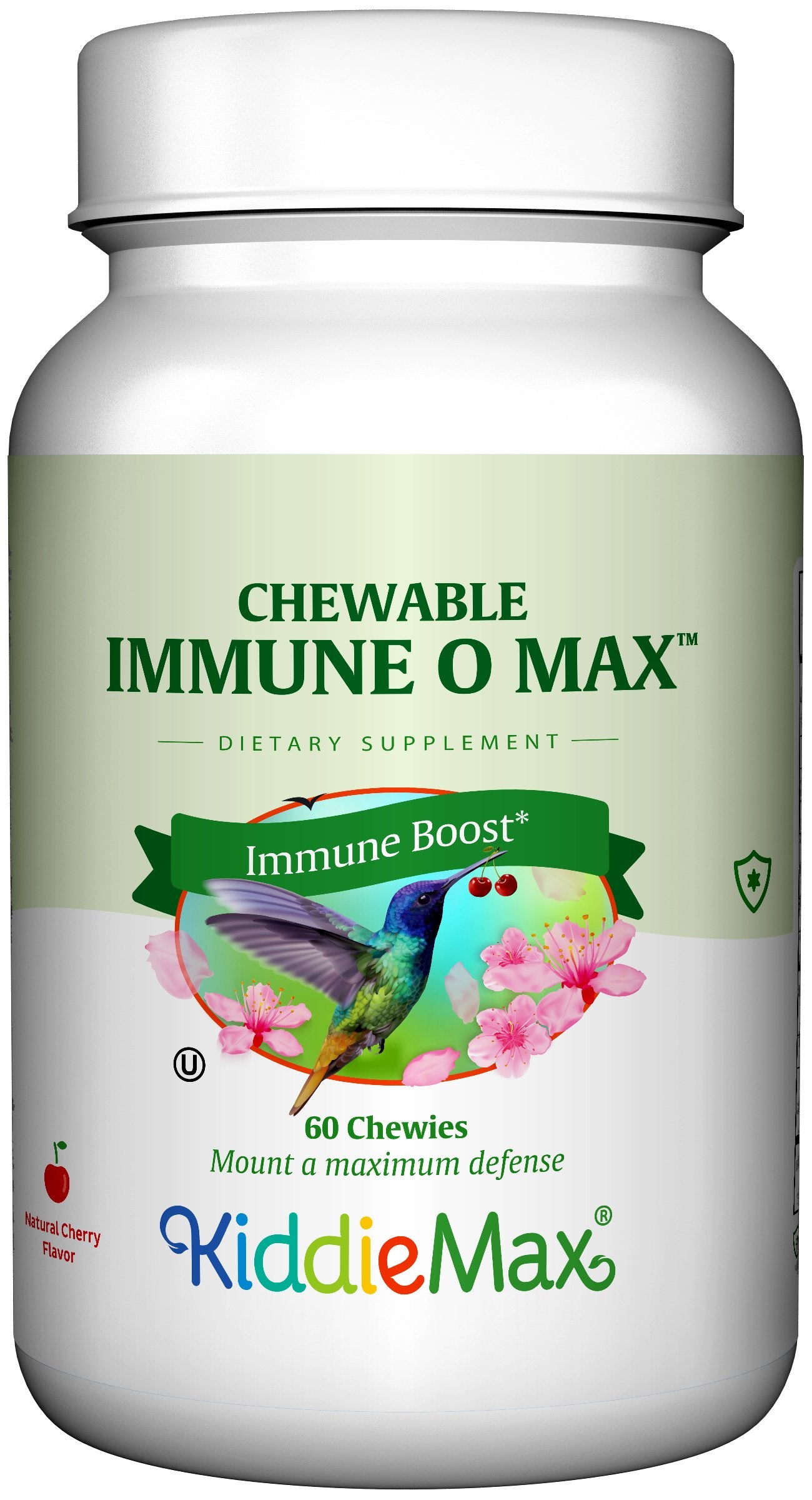 Maxi Health Immuno-O-Max cherry chewables for daily immune support