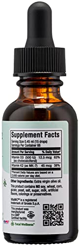 Maxi Health D3 K2 MK-7 drops promote immune support and healthy blood vessels.