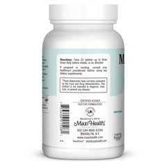Maxi Health Kosher certification seal on the label