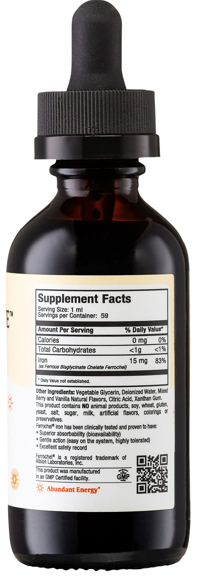 Maxi Health Liquid Iron Pregnant-Safe bottle suitable for expecting parents