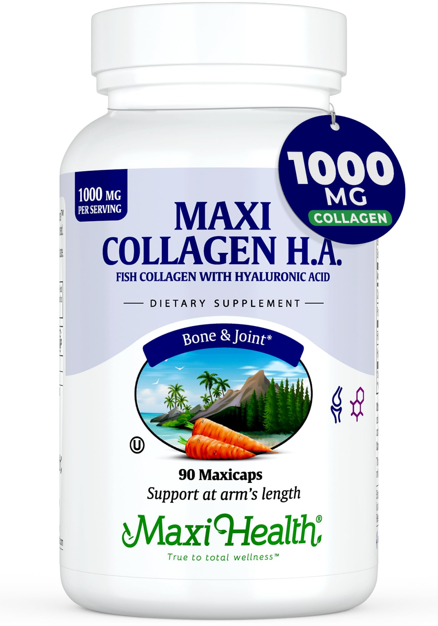 Maxi Health Marine Collagen bottle front for daily joint support