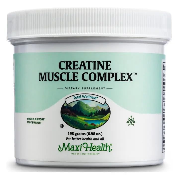 Maxi Health Monohydrate Creatine bottle front, signaling reliable pre-workout support.