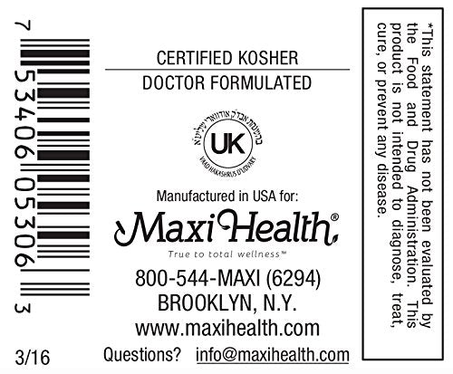 Maxi Health multivitamin dosing setup with two-per-day regimen.