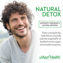 Maxi Health odorless garlic capsules pack for comfortable daily use