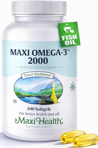 Maxi Health Omega 3 daily use pack ready on kitchen counter
