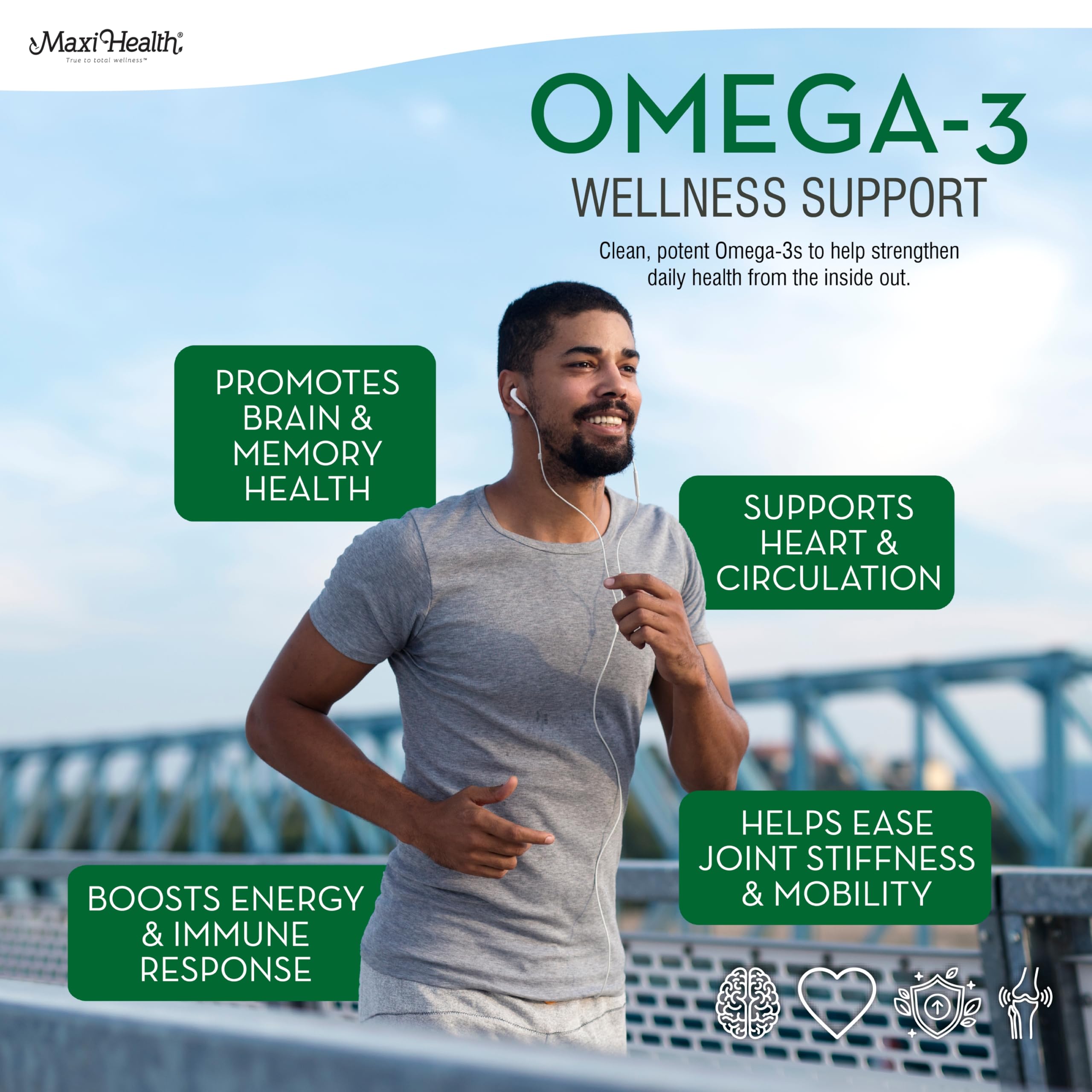 Maxi Health Omega 3 Kosher certification label for strict dietary needs