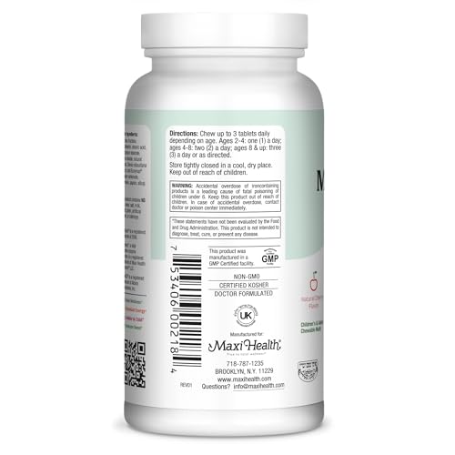 Maxi Health probiotics and lemon bioflavonoids label highlighting gut-friendly nutrition