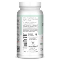 Maxi Health probiotics and lemon bioflavonoids label highlighting gut-friendly nutrition