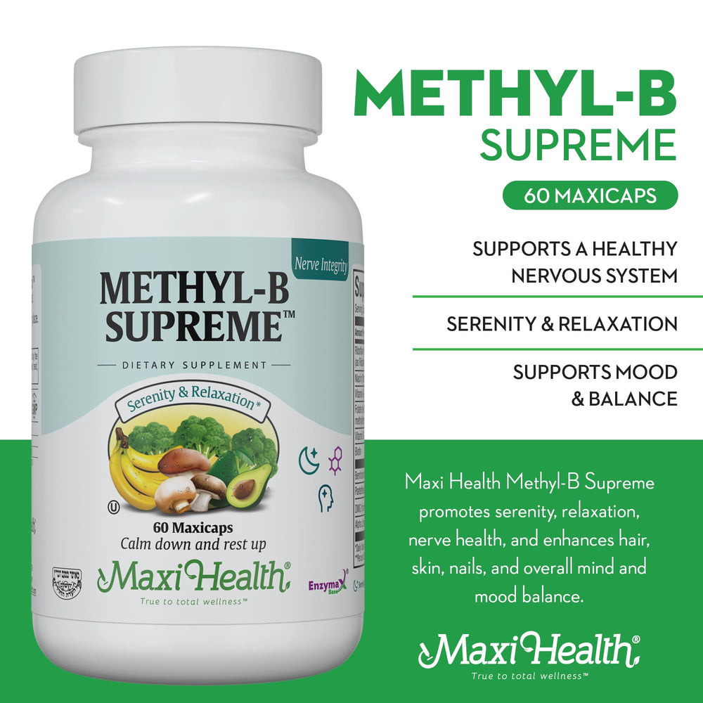 Maxi Health Stress B Complex capsules ready to empower daily energy.