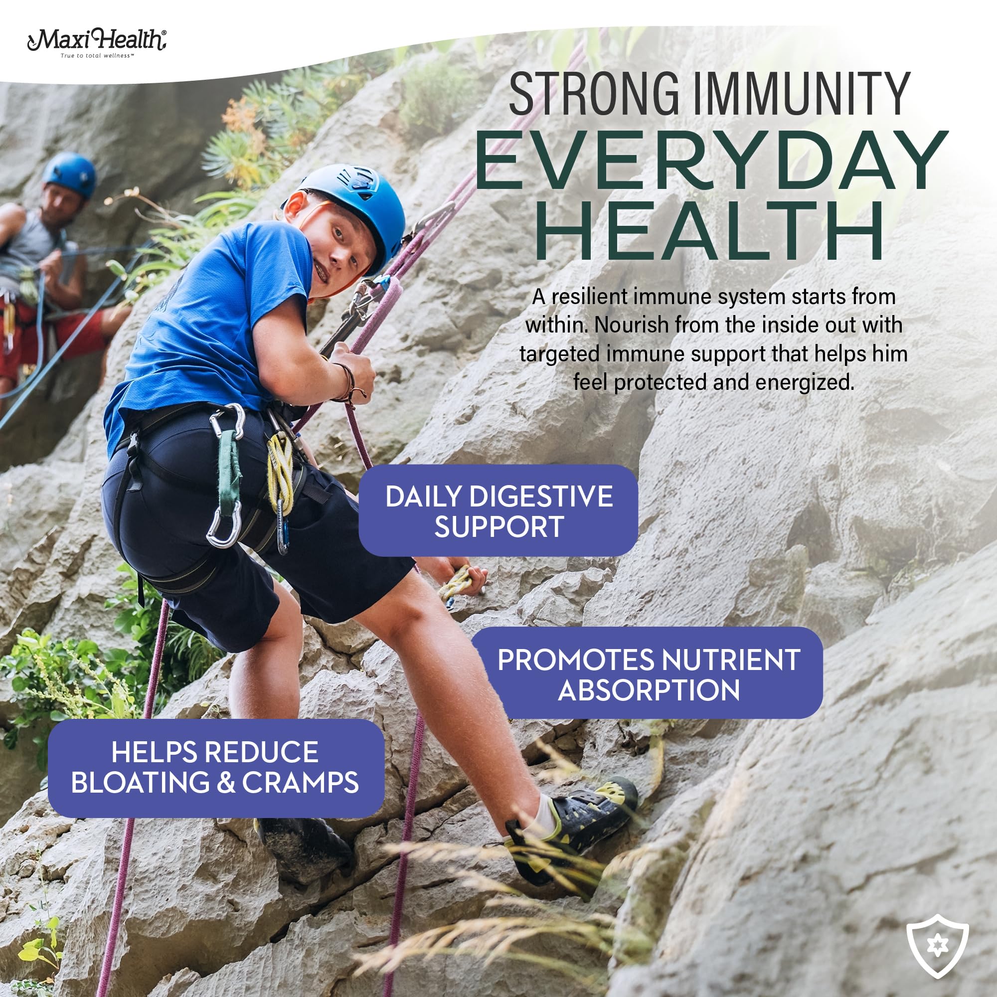 Maxi Health Teen Vitamins usage scene suggesting a simple daily routine
