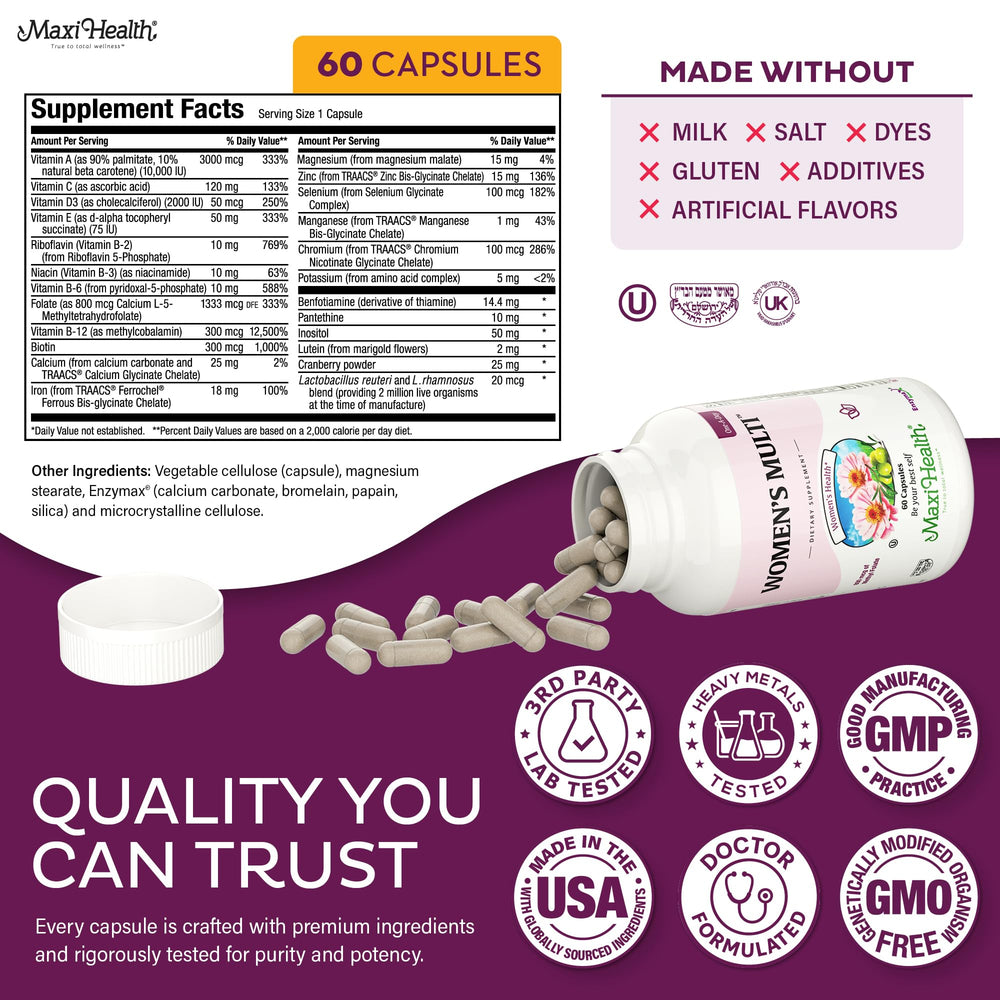 Capsules in hand ready for daily routine with Maxi Health vitamin.