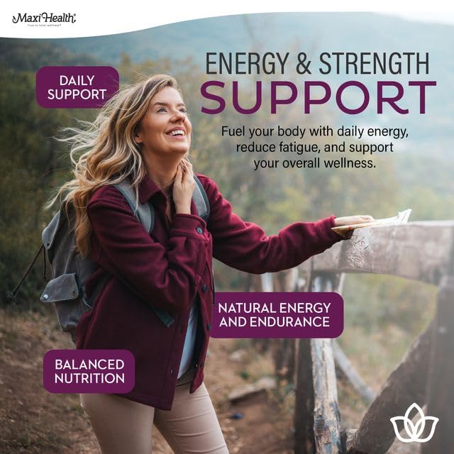 Probiotic and Enzymax blend in Maxi Health multivitamin for digestion support.