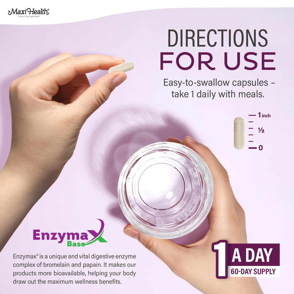 Sealed Maxi Health bottle signaling freshness of women's multivitamin.