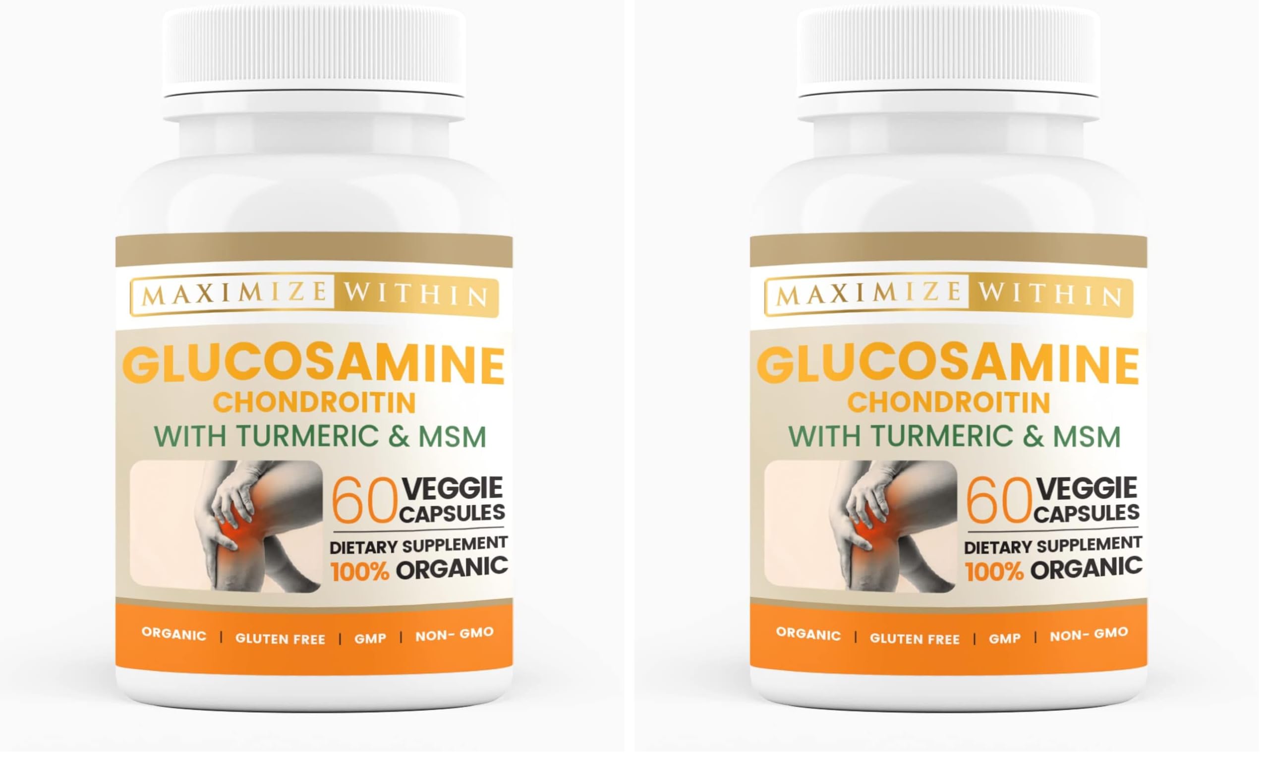 Maximize Within Glucosamine Chondroitin bottle suggesting joint support.