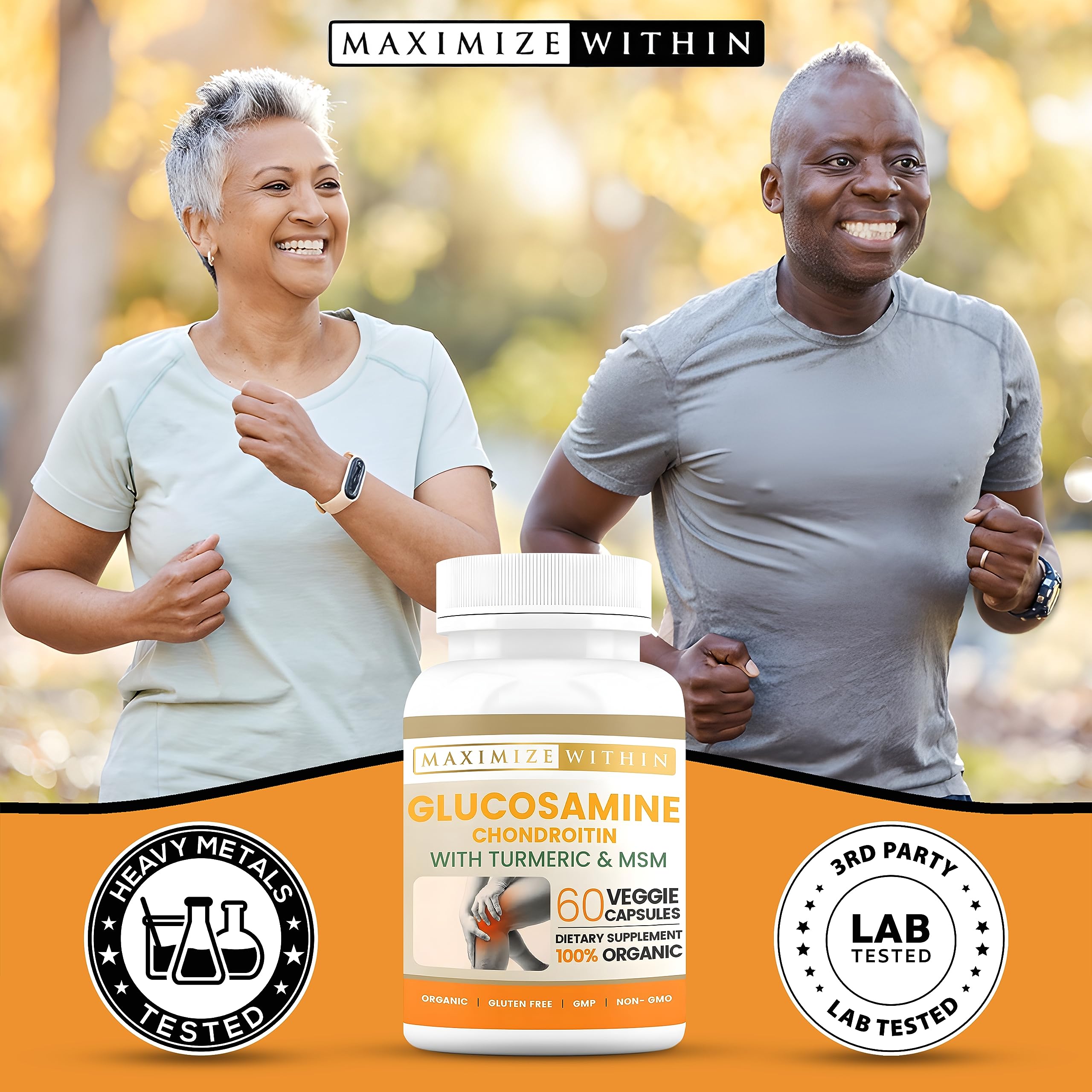 Maximize Within non-GMO natural ingredients claim on bottle label.