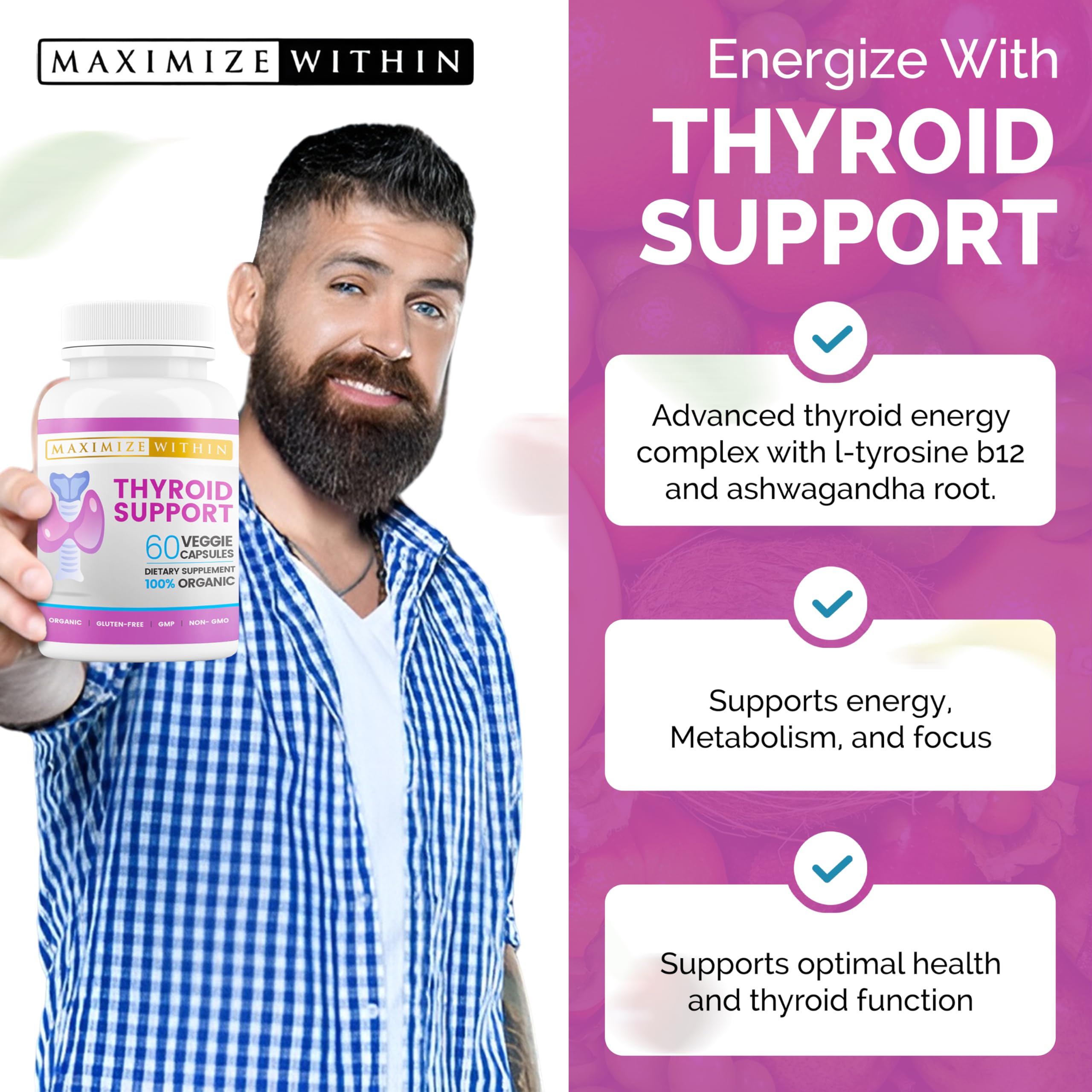 Maximize Within thyroid label view with key nutrients
