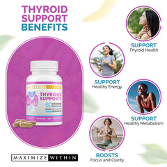Maximize Within thyroid pills close-up showing capsule texture