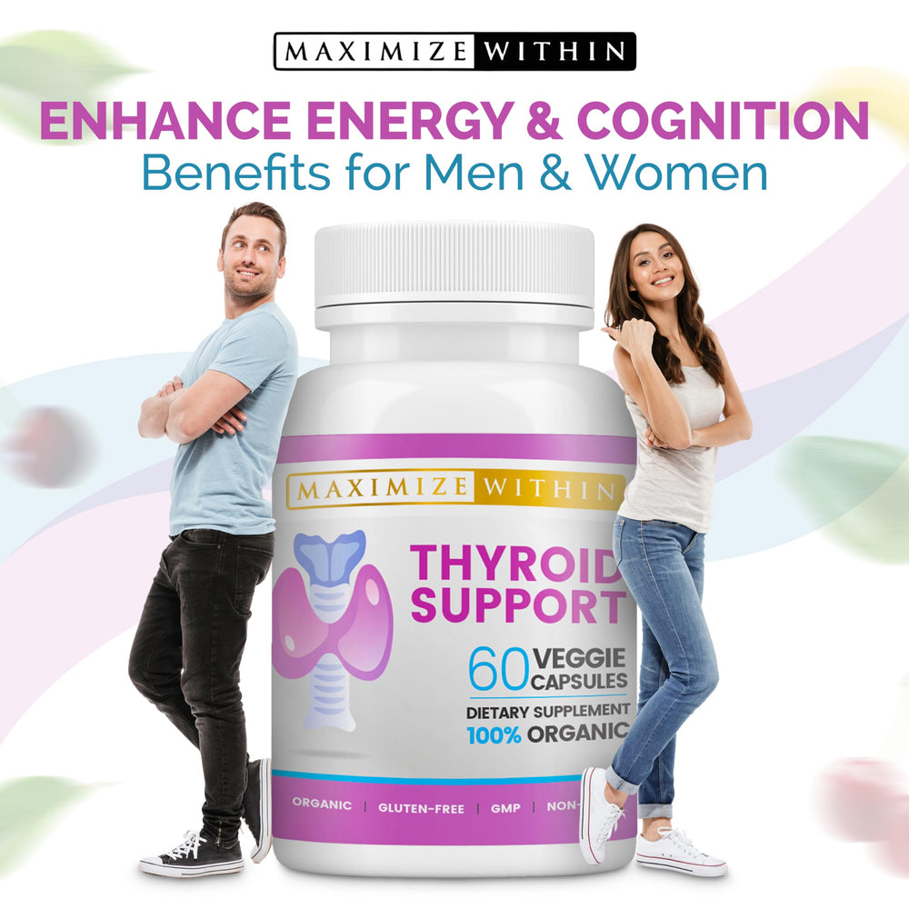 Maximize Within thyroid supplement bottle back details full ingredient list