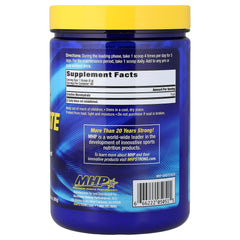 MHP creatine monohydrate powder scoop dispenses 5 g per serving for consistent workouts.