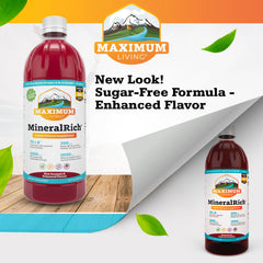 Maximum Living MineralRich pour demonstrating easy dispensing for quick mineral intake