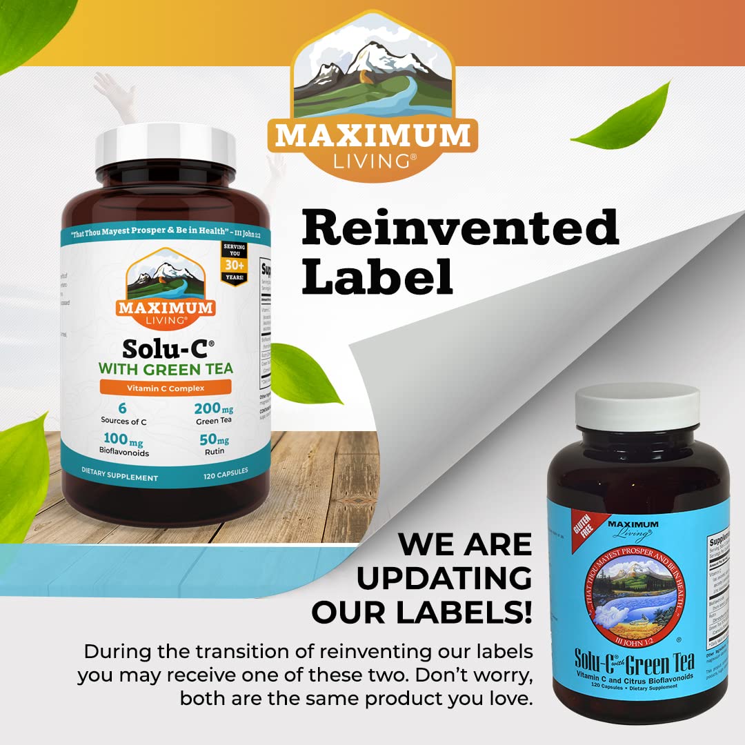 Maximum Living Solu-C citrus-fruit illustration — hints at vitamin C and immune-friendly benefits.