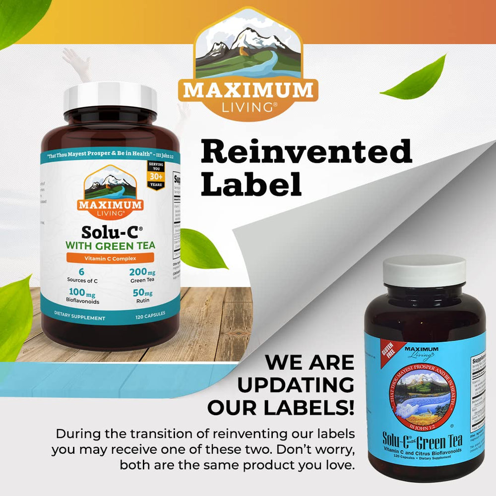 Maximum Living Solu-C citrus-fruit illustration — hints at vitamin C and immune-friendly benefits.