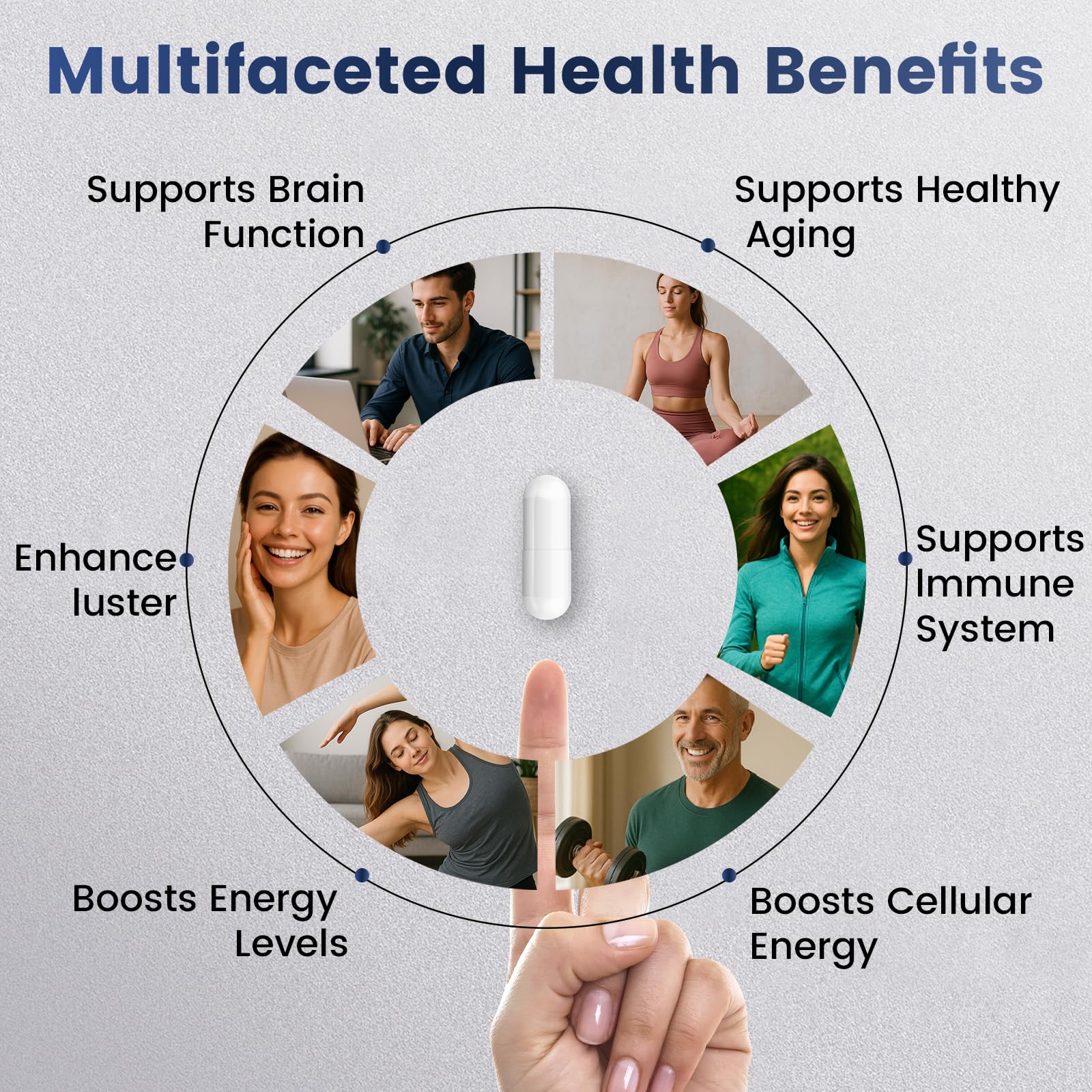 Maximum NAD lifestyle scene shows active adults benefiting from energy.