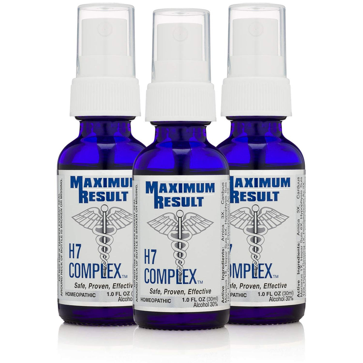 Maximum Result H7 Complex bottle front view highlights premium anti-aging formula for adults