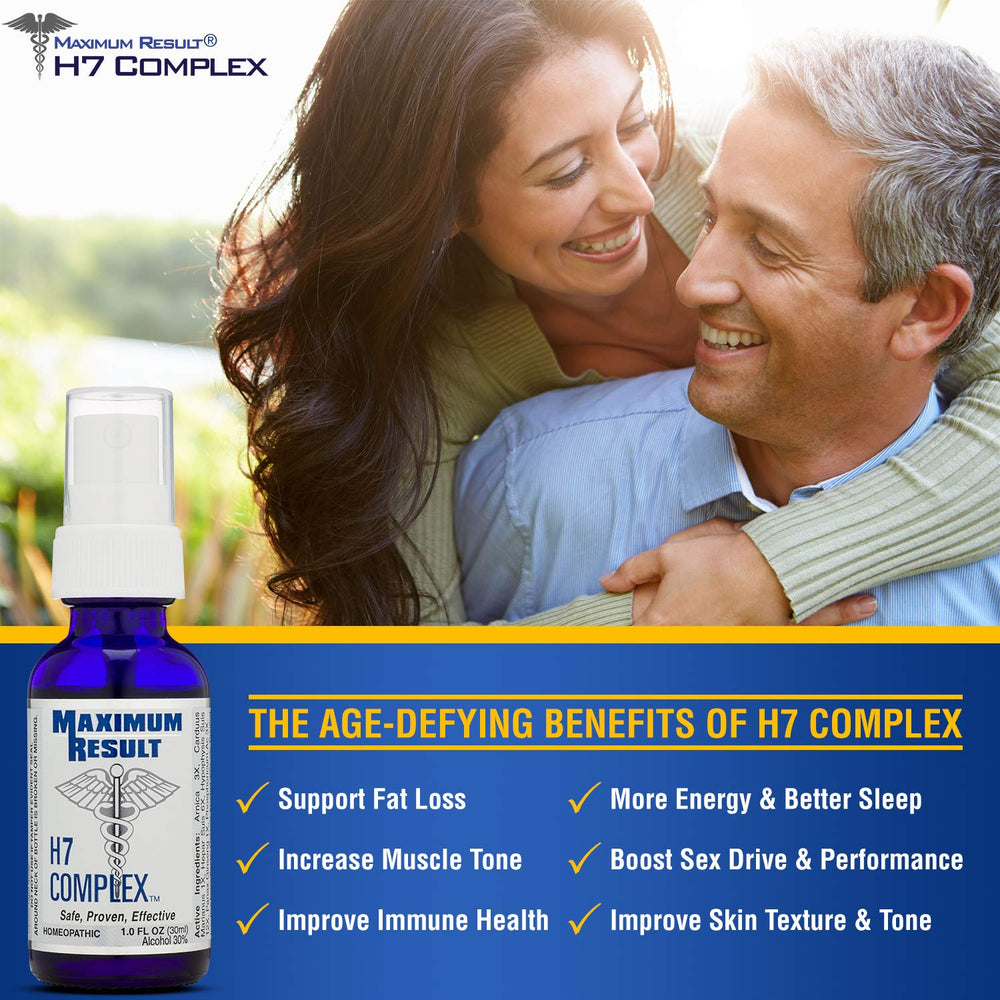 Maximum Result H7 Complex bottle label close-up emphasizing purity and USA manufacturing