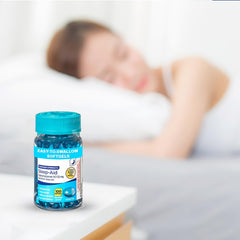 Maximum Strength Sleep-Aid Softgels dosing illustration showing one softgel