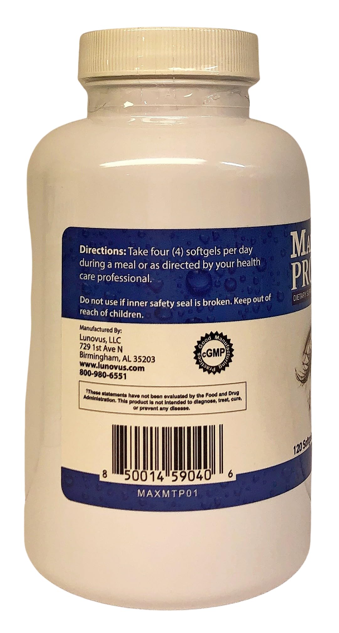 Closeup of MaxiTears MedOp Pro softgels emphasizing omega-3 and mucin complex benefits