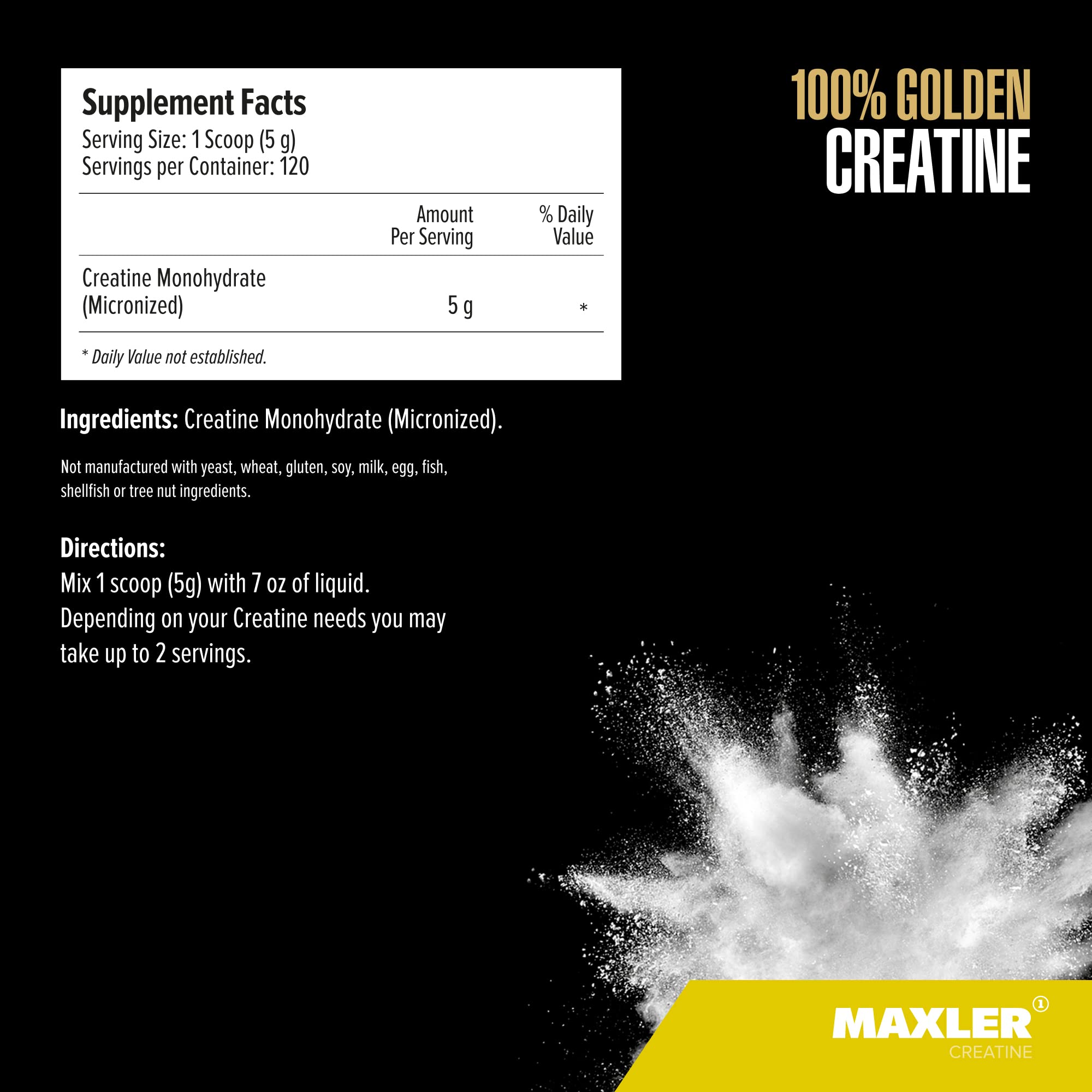 Maxler micronized creatine texture close-up, highlighting smooth dissolution.