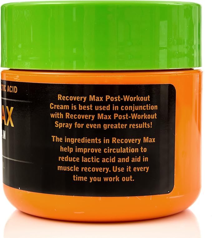 Close-up of RecoveryMax ingredients label showing a natural formula.