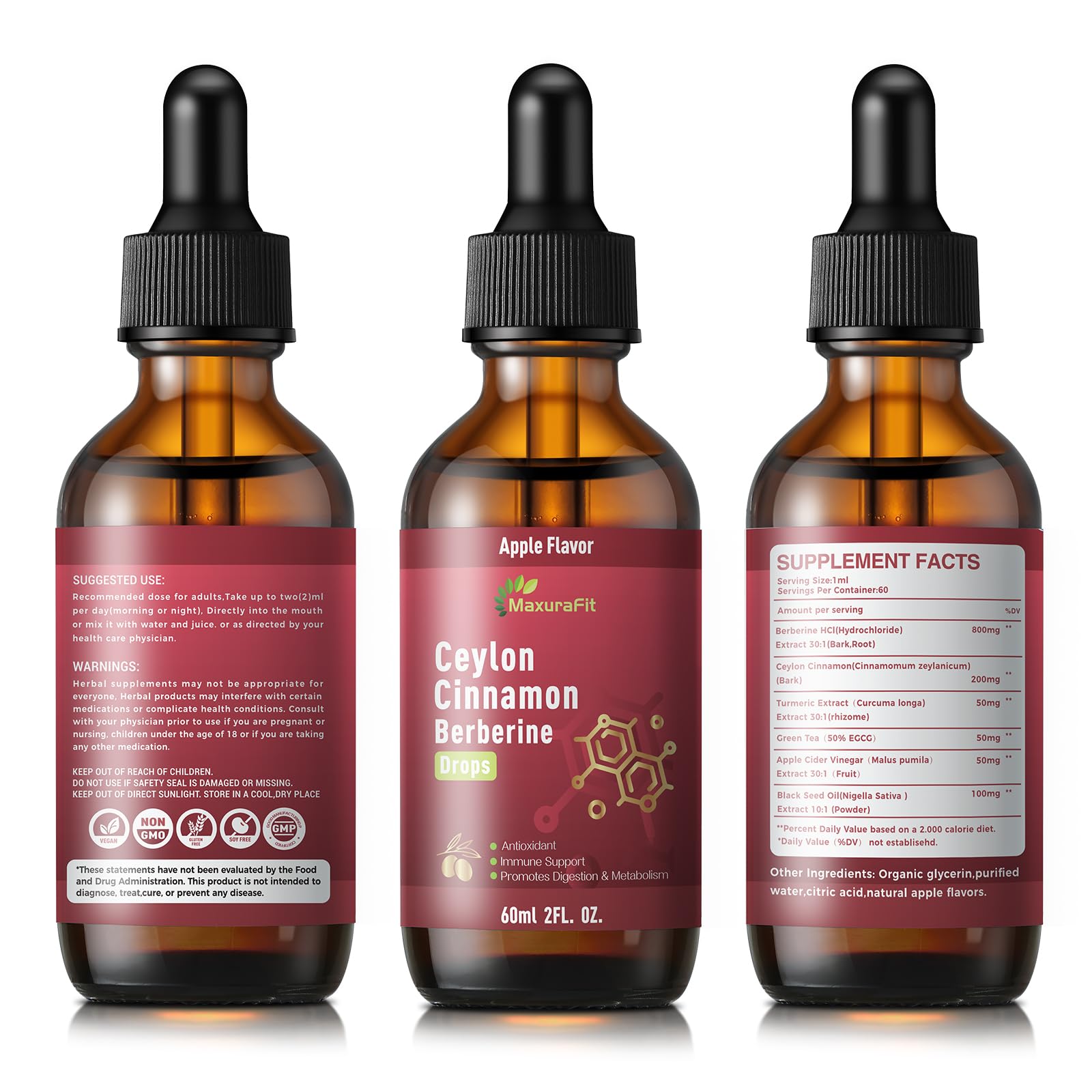 MaxuraFit cap seal close-up signaling freshness and quality control