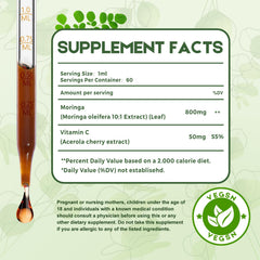 MaxuraFit Moringa Drops dropper in use for easy daily dosing.